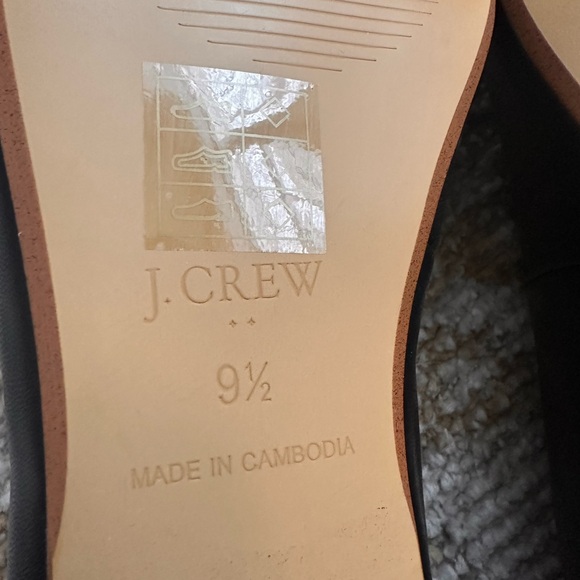 J. Crew Black Leather Flats with Bows - Picture 7 of 13